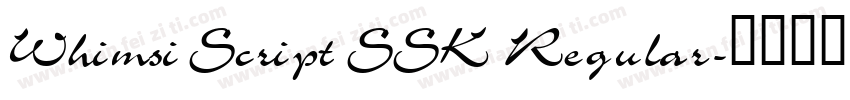 Whimsi Script SSK Regular字体转换